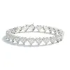 Nuevo Pulsera de Corazón de 8 mm con Zirconia Incrustada de Cobre Cadena de Tenis, Accesorio Hip-Hop Sencillo de Moda Personalizado, Disponible para Dropshipping