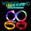 Nueva pulsera luminosa LED colorida con tubo TUP, pulsera de destello, pulsera fluorescente de fibra óptica, pulsera para fiesta y alegría.