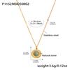 Xinyixinxin Colgante de Piedra Natural Esmaltada para Peso Cadena de Acero Inoxidable Collar Estilo Simple Elegante Moda Versátil Joyería