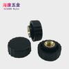 20# redondo reto grão de borracha cabeça porca dente grosso mão torção borracha cabeça porca T-thread plástico punho porca