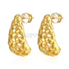 Moda europea y americana transfronteriza pendientes con patrón de diamantes calados forma de gota de agua pendientes de moda para mujer cobre dorado plateado de alta gama lujo ligero