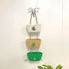 Cesta de armazenamento de parede cesta suspensa prateleira de armazenamento de dormitório artefato bolsa de parede cesta de armazenamento de parede tecida com corda de algodão cesta suspensa dorm