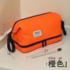 Bolsa de Tocador Grande de Tela Oxford Personalizada con Separación de Doble Capa Seco y Húmedo, Bolsa de Maquillaje para Hombre de Gran Capacidad, Portátil Estilo Ins