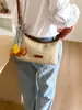 Bolso Tejido Novedad Nicho Transfronterizo 2025 Bolso de Playa de Verano Versátil Bolso Bandolera de Hombro Único Bolso Dumpling