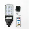 Novo modelo de poste de luz solar para exterior transfronteiriço com sensor de movimento, luz de jardim com controle remoto, luz de parede LED, poste de luz pequeno à prova d'água