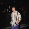 Chaqueta Camisa de Punto Hueca con Protección Solar de Manga Corta para Hombre Estilo Old Money para Verano, Top Chic de Alto Nivel Estilo Francés