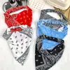 Faixa de Cabeça Triangular Paisley Retrô Americana com Elástico Antiderrapante, Acessório de Cabelo Estilo de Rua para Fotos de Férias de Garota Popular