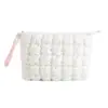 Bolsa de Cosméticos Plegada de Color Sólido Cloud Fresh 2024 Costura Portátil Casual La Más Fácil de Combinar Bolso de Mano para Mujer