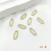 Anillo Ovalado Cerrado Trenzado Dorado de Fuerte Retención de Color Accesorios de Joyería DIY Cuentas Espaciadoras para Pulsera Anillo de Enlace Círculo Roscado