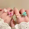 Anillo Flor de Dopamina para Mujer, Diseño de Nicho, Anillo para Dedo Índice, Adorno Lindo de Cuentas para Vacaciones en la Playa, Apilable, Accesorio Festivo