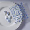 Pegatina para uñas línea azul Klein relieve 5D autoadhesiva DIY color sólido parche para uñas accesorios