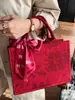 Bolsa de Casamento Transfronteiriça, Bolsa de Grande Capacidade, Nicho Feminino, Bolsa Vermelha de Mão para Envelopes Vermelhos, Bolsa Nupcial que Pode Ser Usada Diariamente