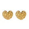 Pendientes Europeos y Americanos Estilo Ins Corazón Asimétrico Simple Que No Se Desvanecen, Lujo Accesible, Joyería Retro Elegante y de Gama Alta