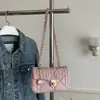 2026 Verano Lujo Minimalista Alta Calidad Textura Un Solo Hombro Ligero Billetera para Monedas Bolso Cuadrado Pequeño Versátil Estilo Chanel Moderno Nuevo