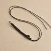 Cordão Trançado de Arame com Nó Plano Feito à Mão com Fivela de Casca de Coco Acessórios Semi-Acabados Chaveiro DIY Argola de Fivela de Bolsa Acessórios Pingente