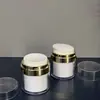 Envase de crema al vacío de 15ML30ML50ml hecho de material AS PET, con una botella interior de PP reemplazable para crema facial, disponible en dos tipos de tapas