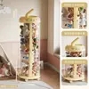 Contenedor de almacenamiento de juguetes para niños de gran capacidad, contenedor transparente de exhibición de pie para almacenamiento de peluches, estante de almacenamiento Jellycat