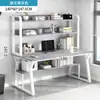 Escritorio de Computadora de Escritorio para Uso en Casa, Escritorio Sencillo con Estantería Integrada, Adecuado para Apartamentos Pequeños y Habitaciones de Alquiler, con un Tablero Perforado para Escribir y Trabajo de Oficina