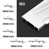 Zócalo de aleación de aluminio con hebilla, zócalo de aluminio engrosado de ingeniería, zócalo moderno, simple, ligero, de lujo, para celebridades de Internet