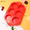 Molde para Pastel de Silicona de Grado Alimenticio Transfronterizo con 12 Cavidades Redondas para Muffins, Resistente a Altas Temperaturas, Fácil de Desmoldar, Herramienta para Hornear en Horno