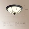 Luminária de teto vintage para quarto estilo italiano, Luminária redonda de tecido retro artística estilo sul-asiático para quarto principal, Luminária minimalista para escritório