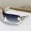 Nuevos Accesorios de Amor Transfronterizos Gafas de Sol de Una Sola Pieza Gafas de Sol de Una Sola Pieza Modernas Gafas de Sol de Marca Reconocida Para Mujer Gama Alta