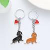 Novo criativo moda múltiplo amor animal de estimação cão chaveiro pingente chave acessórios carro bolsa bolsa pendurado fivela
