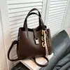 Bolsa de Mão de Couro Macio de Alta Qualidade Transfronteiriça Versátil para Roupas de Trabalho Saco Saco Feminino 2025 Novo Ombro Único Transversal Bolsa para Mãe