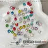 Strass com Fundo Pontiagudo 6mm 8mm, Decorações Grandes Quadradas para Nail Art, Strass de Cristal, Brilho Super Intenso Aurora Iridescente para Decoração de Unhas DIY