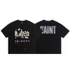 Camiseta Vintage Suelta de Manga Corta con Cuello Redondo Lavada y Desgastada Estilo Americano San Miguel 2026 para Hombres y Mujeres Moderna