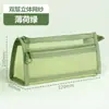 Estuche para lápices de malla transparente de doble capa, gran capacidad, especial para exámenes, nuevo, simple, para almacenamiento de lápices, bolsa de almacenamiento para lápices de colores