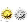 Acero Inoxidable Oro 18K Colgante Cara Sonriente Sol Colgante Retro Acero de Titanio Colgante Collar Accesorios para Joyería DIY