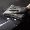 Toalla de Limpieza para Coche Trenzada Coreana, Toalla Trenzada Negra Absorbente de Agua, Toalla Grande Absorbente de Doble Cara Trenzada con Borde Envuelto