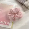 Malla de Doble Capa de Verano Sensación de Bolas Anillo para el Pelo de Intestino Grueso Cuerda para el Pelo de Principios de Primavera para Mujer Cuerda para el Pelo Popular en Internet Fresca Elegante Tocado