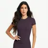 Camiseta deportiva de manga corta de secado rápido ZORA, superventas transfronteriza, top de yoga, ropa de fitness de nailon para mujer