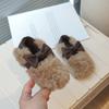 Zapatos Casuales de Algodón para Niños con Suela Gruesa, Slip-On, Nuevo Estilo Invierno 2026, Zapatos Peludos con Lazo para Niñas, Versión Coreana