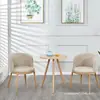 Juego de mesa y sillas de comedor de imitación de madera maciza nórdica, mesa redonda creativa de ocio minimalista moderna para apartamentos pequeños, sillas para cafetería