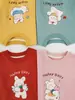 Sudadera de longitud media con estampado de dibujos animados para niñas Wulibu 2026 Nuevo estilo Primavera y Otoño Ropa para niños Estilo coreano Holgada Moderna
