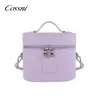 Bolsa de Cosméticos Transfronteriza, Gran Capacidad, Caja de Almacenamiento de Cosméticos de PU Elástico, Bolso de Cosméticos Portátil de Alta Gama Desmontable para Llevar Cruzado