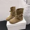 Botines Martin Casuales de Media Pantorrilla Punta Redonda Sin Cordones Tacón Oculto Botines Cortos Mujer Otoño Invierno 2026 Botas Nuevas Tacón Apilado Retro Occidental
