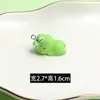 Accesorios de Resina de Rana Linda de Dibujos Animados Tridimensionales Pegamento de Crema DIY Funda de Teléfono Móvil Pasador Diadema Llavero de Micro Paisaje