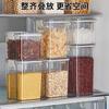 Tarro sellado de plástico transparente de grado alimenticio para almacenamiento de granos de cocina, aperitivos y té seco.