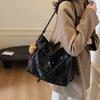 Bolsa feminina retrô de grande capacidade para deslocamento, nova moda 2025, bolsa transversal de ombro único, mochila casual leve