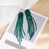 Explosões Transfronteiriças Brilhantes de Luxo Super Flash AB Strass Longos Brincos de Franja Moda Feminina Brincos Elegantes
