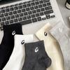 Calcetines para hombre 2025 al por mayor algodón cintura todo partido deportes bordado letra G calcetines deportivos tobilleros calcetines de cinco dedos para hombre