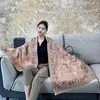 Bufanda Gruesa Cálida Estilo Yifei 2026 para Mujer, Chal de Cachemira Sintética, Bufanda de Doble Uso Dopamina con Cinta