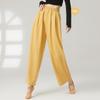 Ropa de Danza Moderna Otoño e Invierno Danza Clásica China Engrosada Plátano Yamamoto Pantalones Rectos Pantalones de Body de Práctica para Mujer