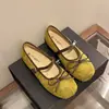 2026 Zapatos de tacón bajo con boca poco profunda para mujer, estilo francés, nuevo estilo, Mary Janes, versátiles, cruzados, estilo hada, ballet, primavera, otoño, con
