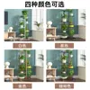 Soporte de flores de pie para balcón y sala de estar, soporte de flores de escalera multicapa de arte de hierro para colocar plantas verdes y suculentas