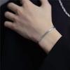 Ins Estilo Fresco Simple Hueso de Serpiente Plateado Amor Tobillera de Acero de Titanio Temperamento Europeo y Americano para Mujer Tobillera Plana de Serpiente Estilo Hong Kong Personalizada